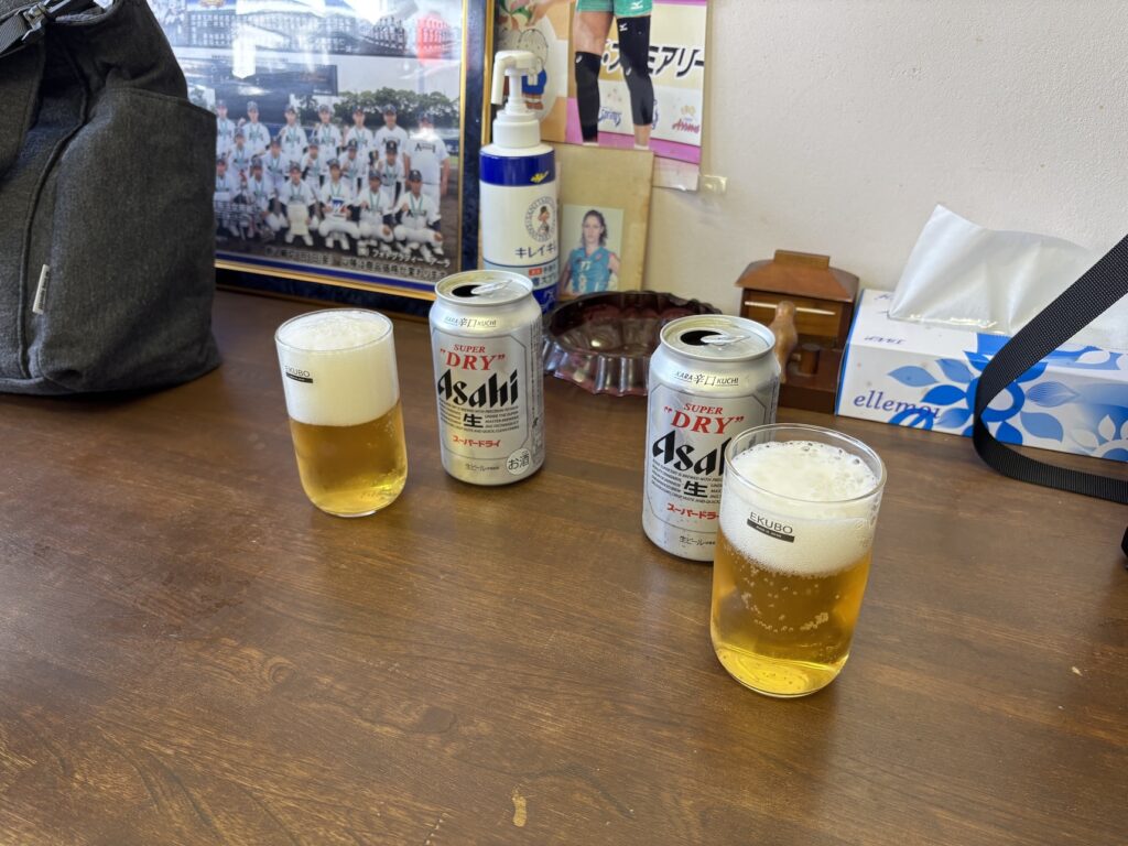 ビールで乾杯