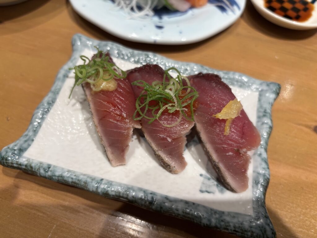 カツオの握り食べ比べ