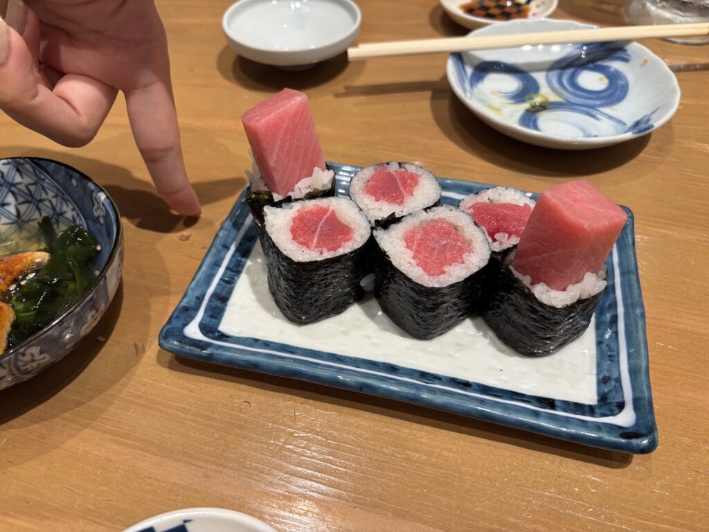 トロ鉄火。飛び出し方がハンパない