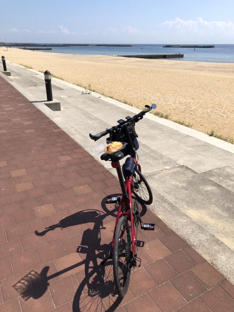 静けさを取り戻した須磨海岸